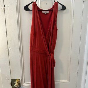 Ann Taylor Loft Plus Size 14 Midi Wrap dress "Zesty Red"
